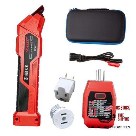 NF-827S Circuit Breaker Locator, GFCI Outlet Tester, Circuit Breaker Finder