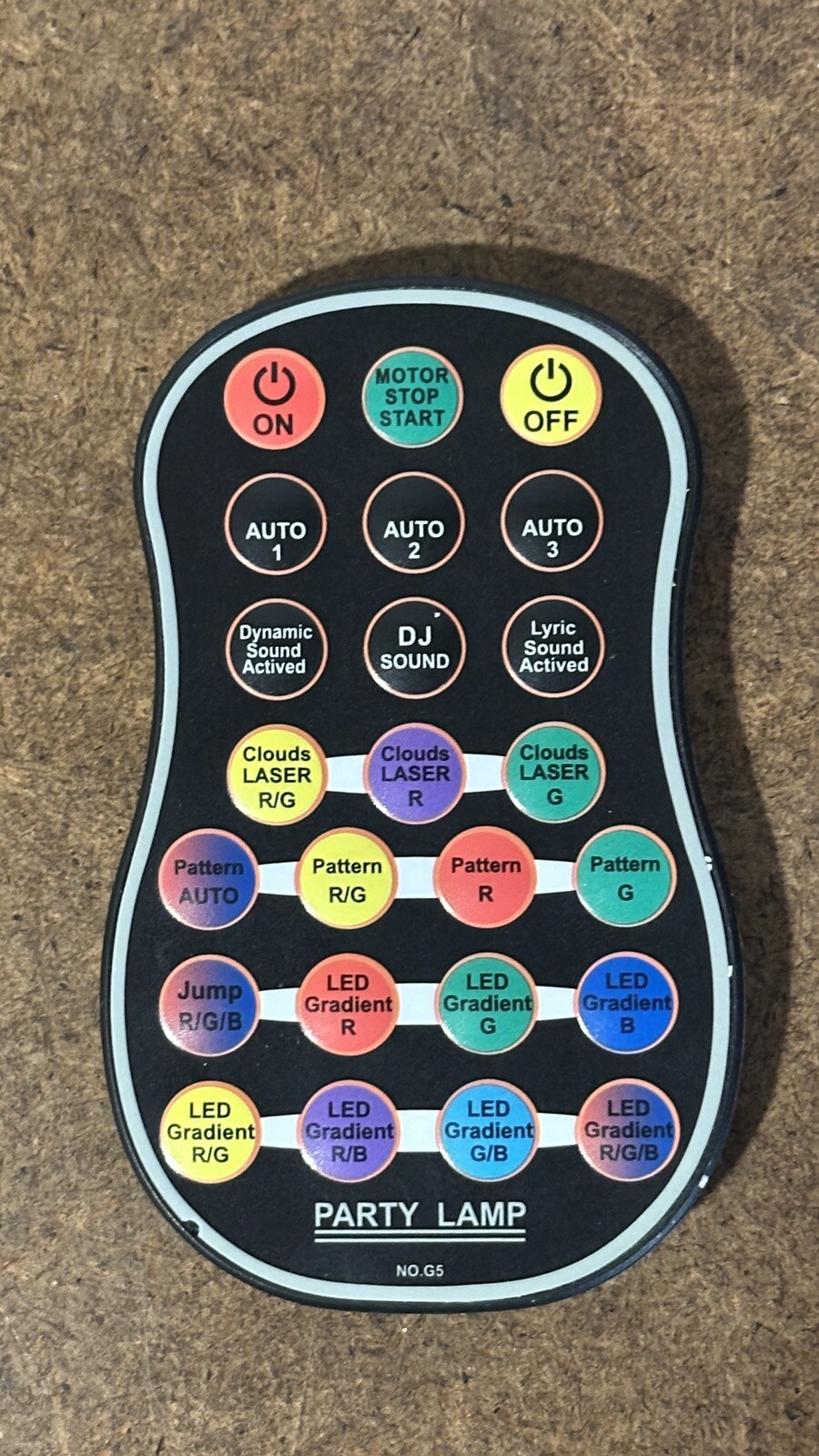 Remote Control Only Multi-color For Party Lamp No. G5