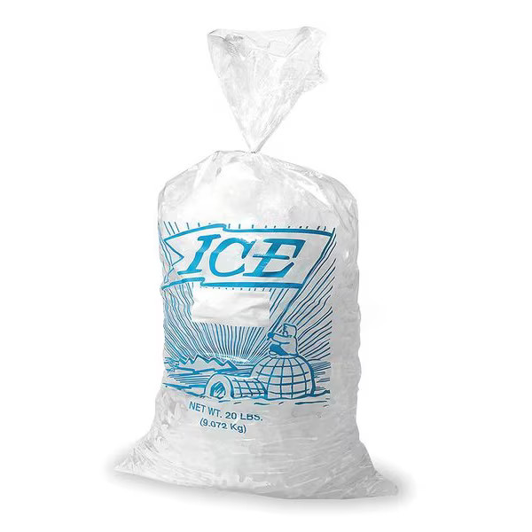 Manufacturer Varies Ice Bag,20x8x3 In.,1.25 mil,Pk1000 3CUD8 Manufacturer Varies