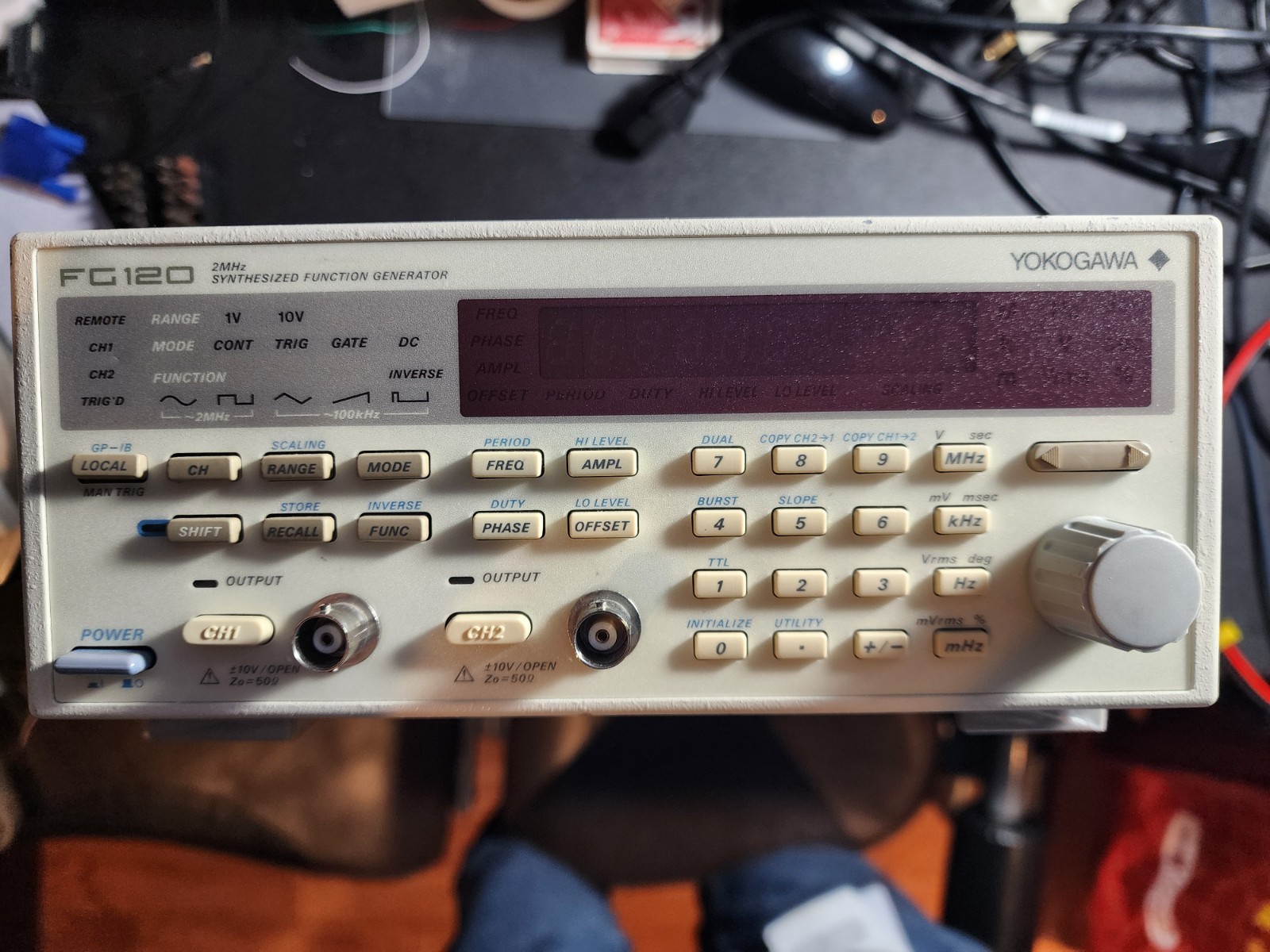Yokogawa FG120 2MHz Synthesized Function Generator/For Parts/Error 503