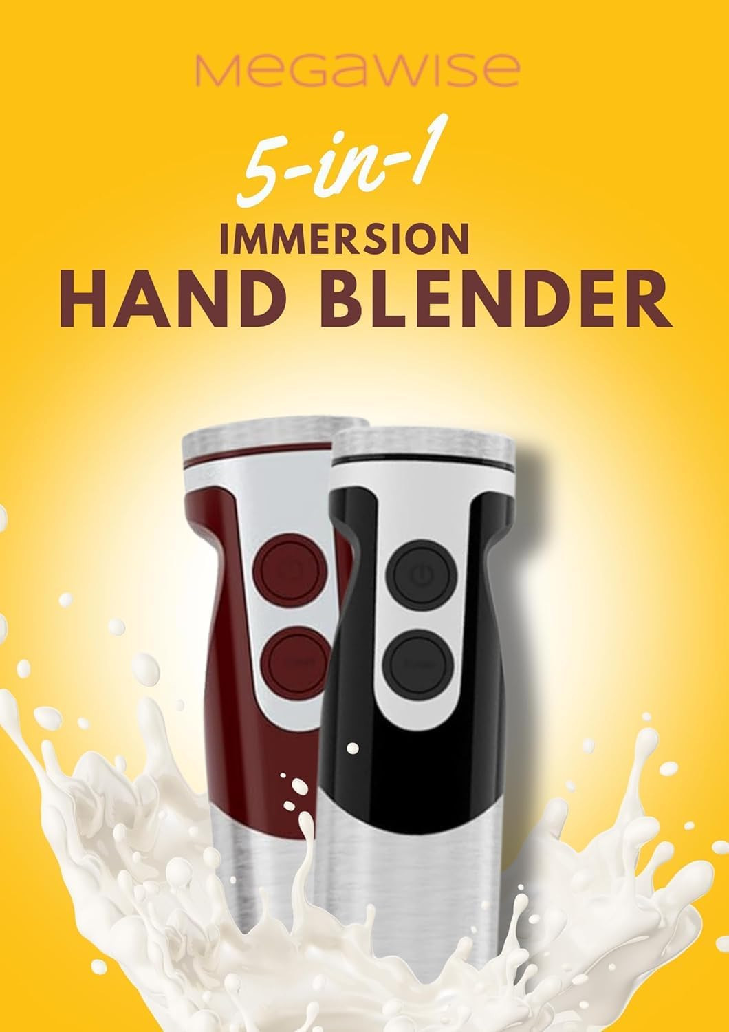 Pro Titanium Reinforced 5 In1 Immersion Hand Blender, Powerful with 80% Sharper