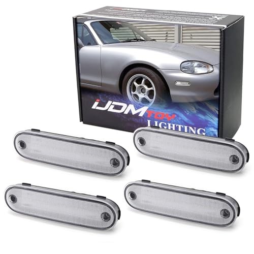JDM Clear/White Lens Front/Rear Side Marker Light Housing Clear Lens