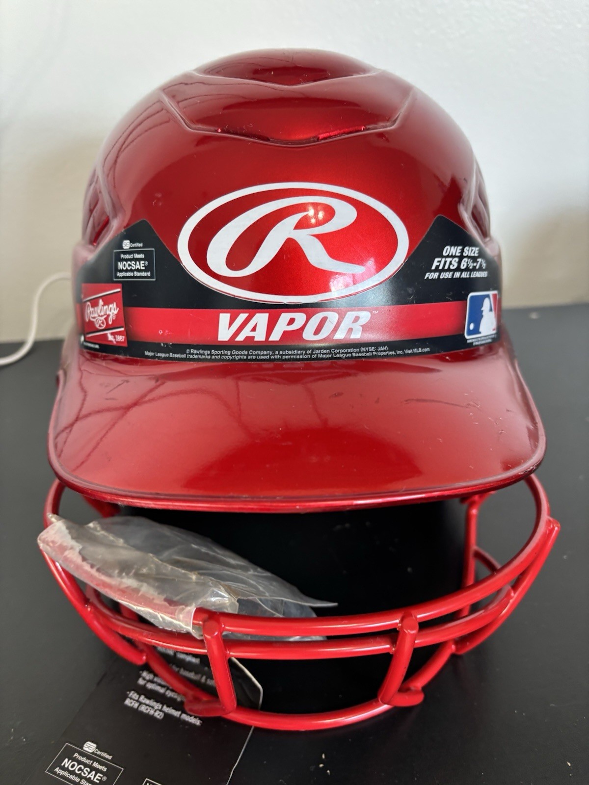 Rawlings Youth Baseball Batting Helmet Red