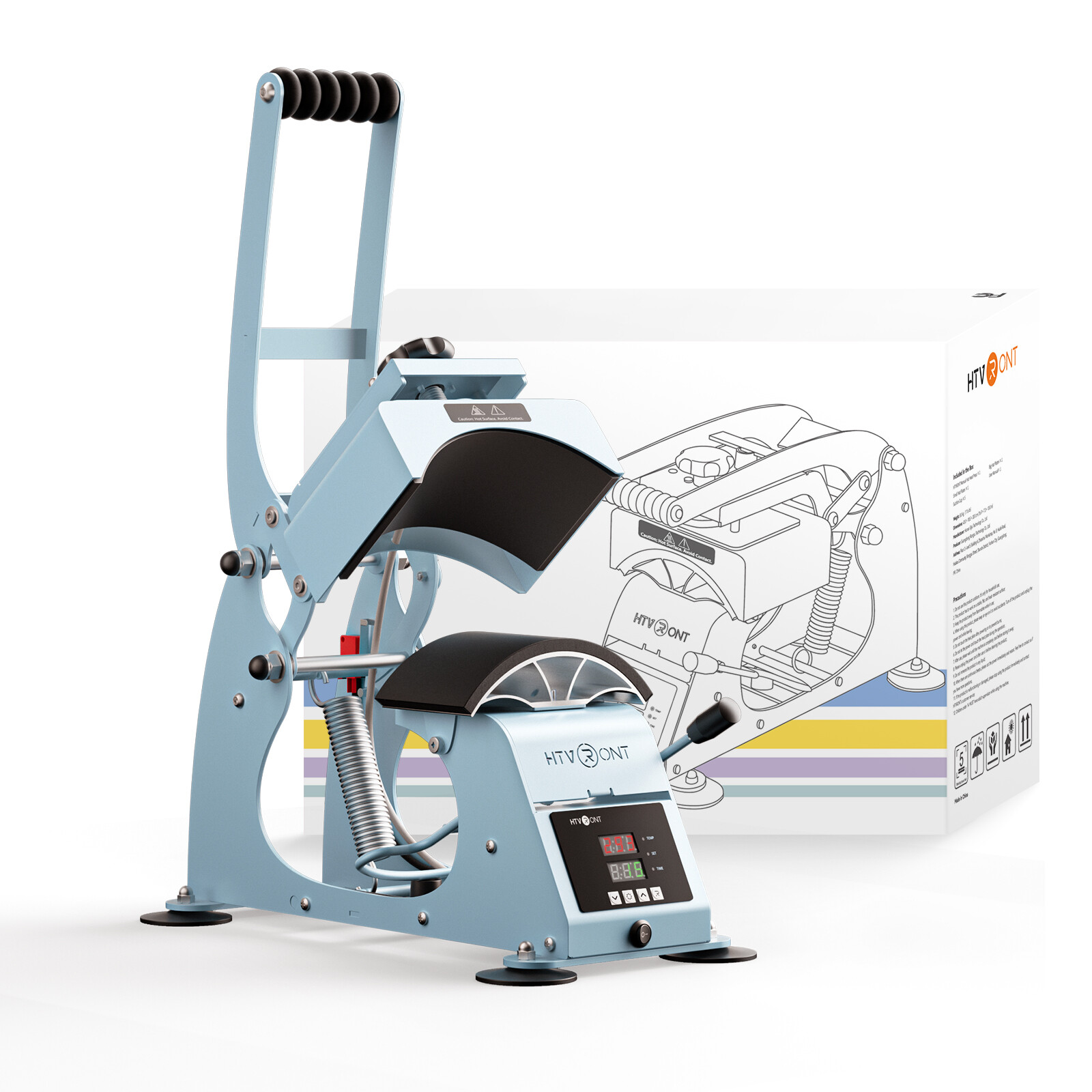 Manual Hat Heat Press Machine 2-in-1 for Caps/Hats Sublimation Printing  DIY