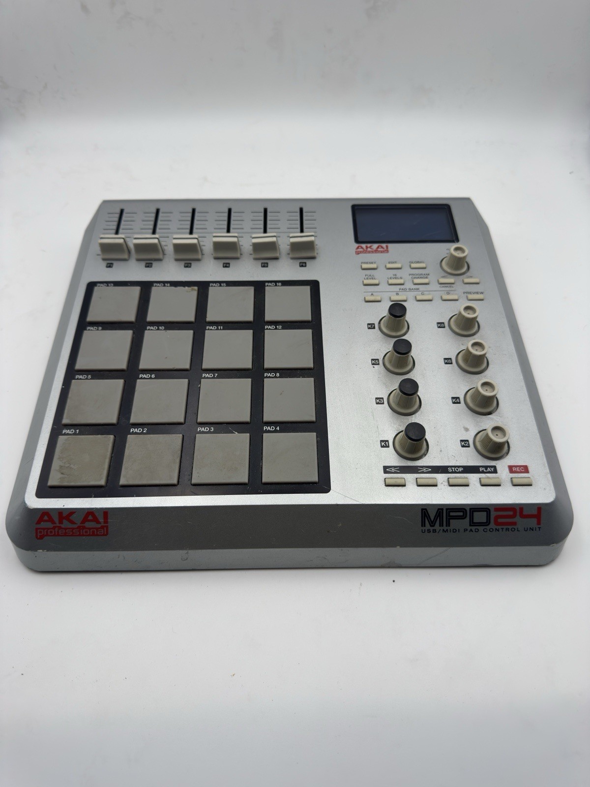 Akai Professional MPD24 USB MIDI Controller with Display - Used No Power Supply