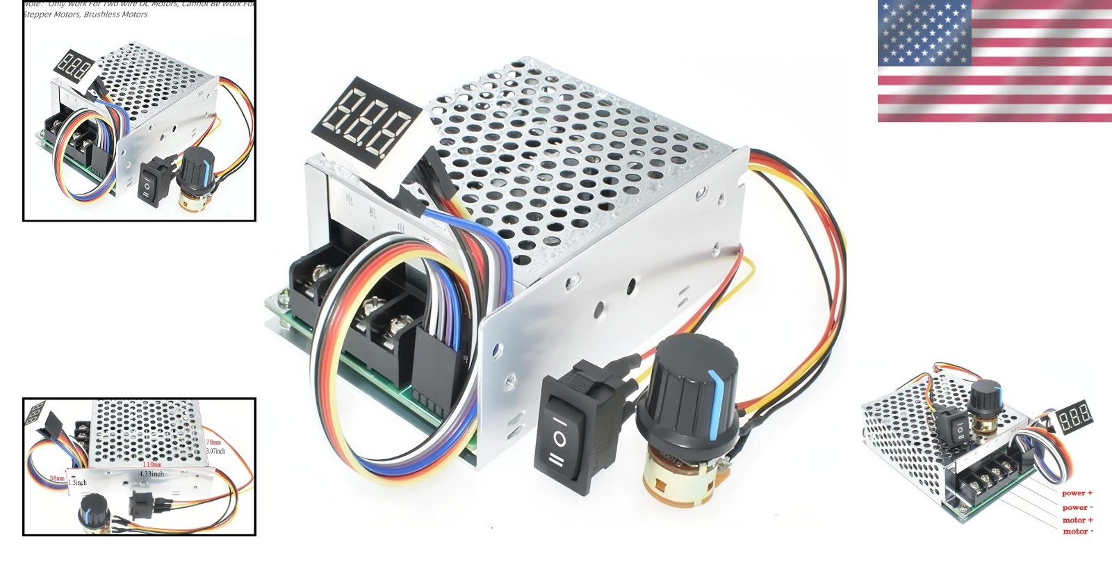 Adjustable PWM Brushless Motor Speed Controller for Power Wheels
