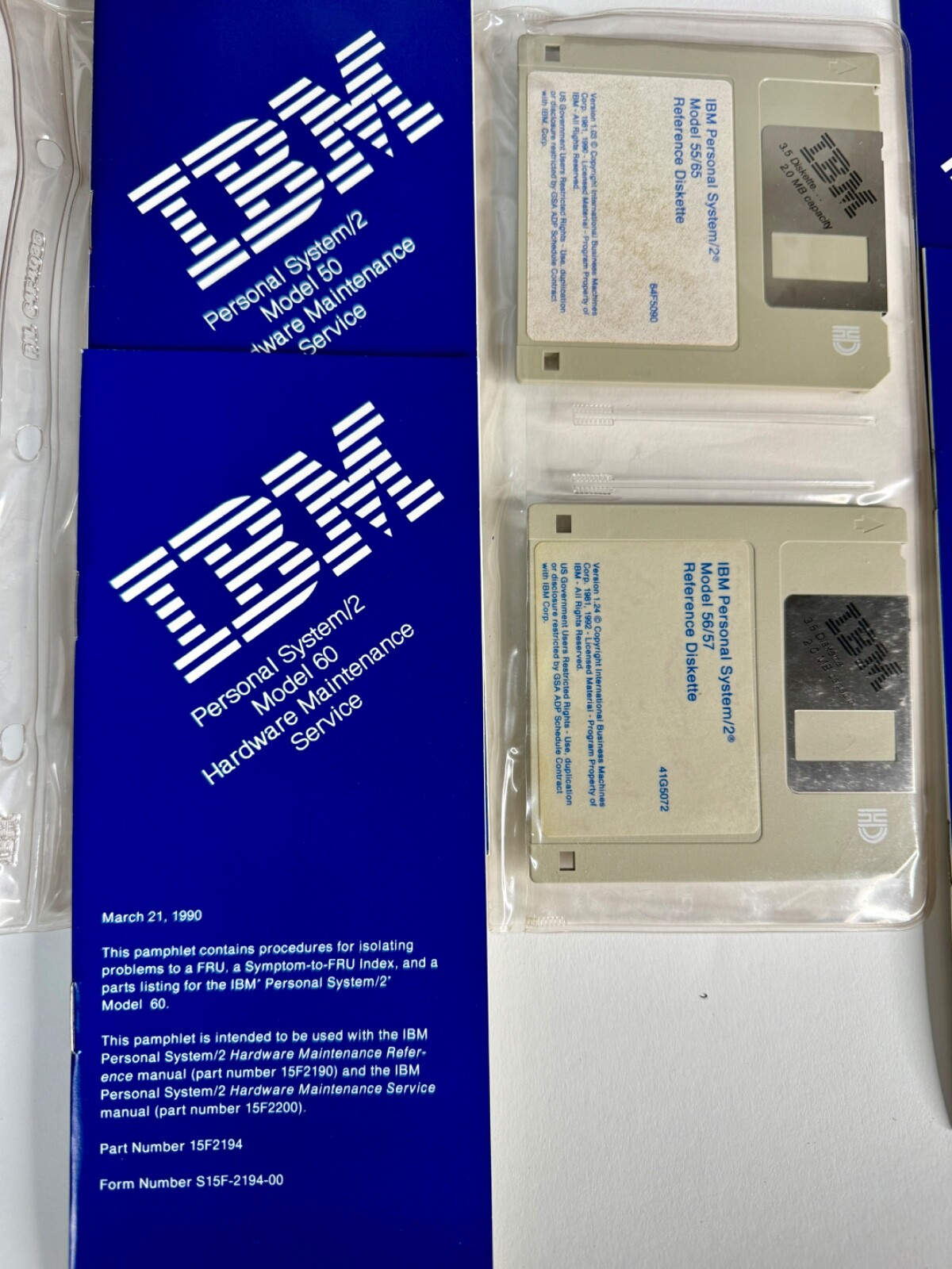 Vintage IBM PS/2 Hardware Maintenance Service Technical Reference Kit - RARE