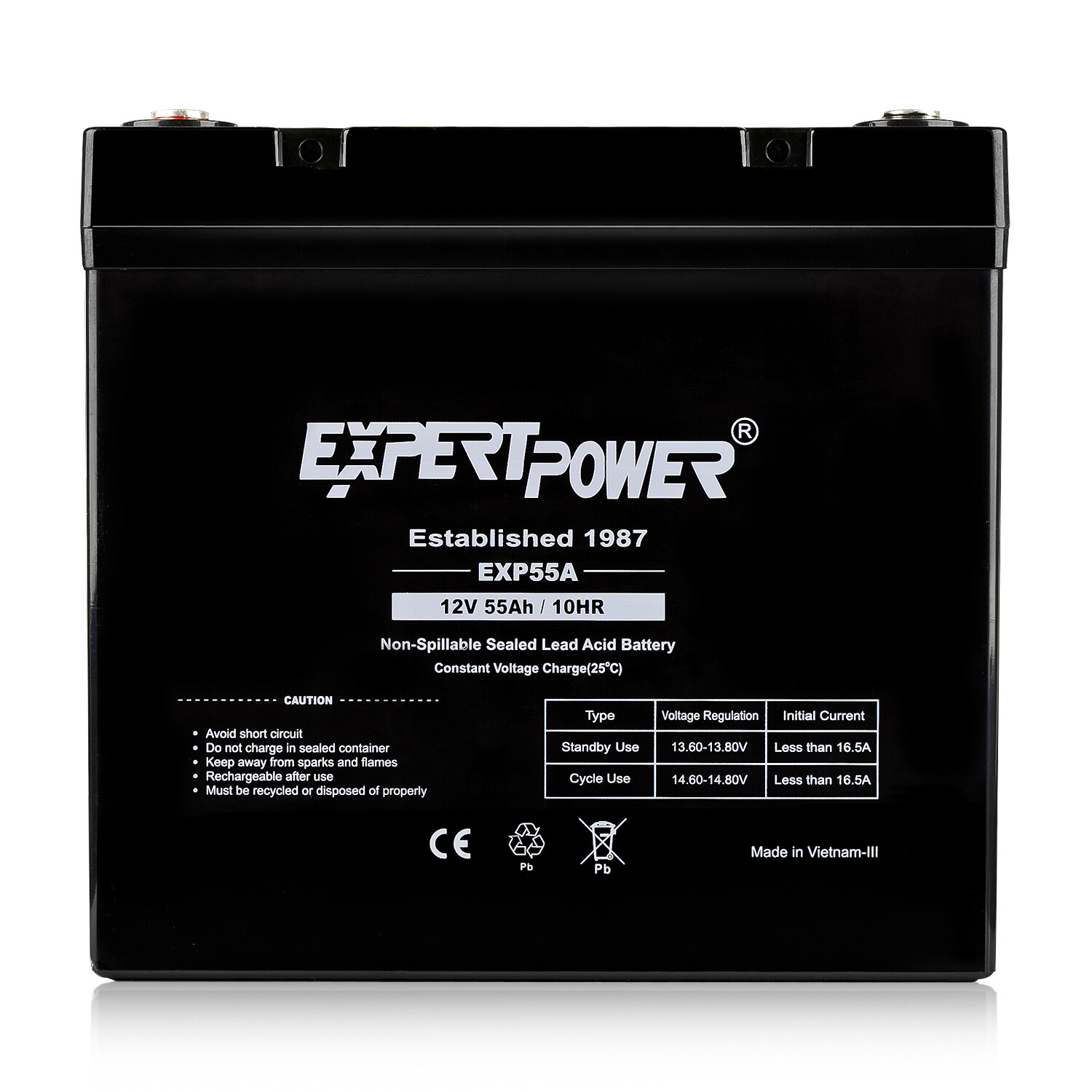 ExpertPower 12V 55AH Pride Mobility Jazzy 600, 600 XL, 614, 614HD Battery
