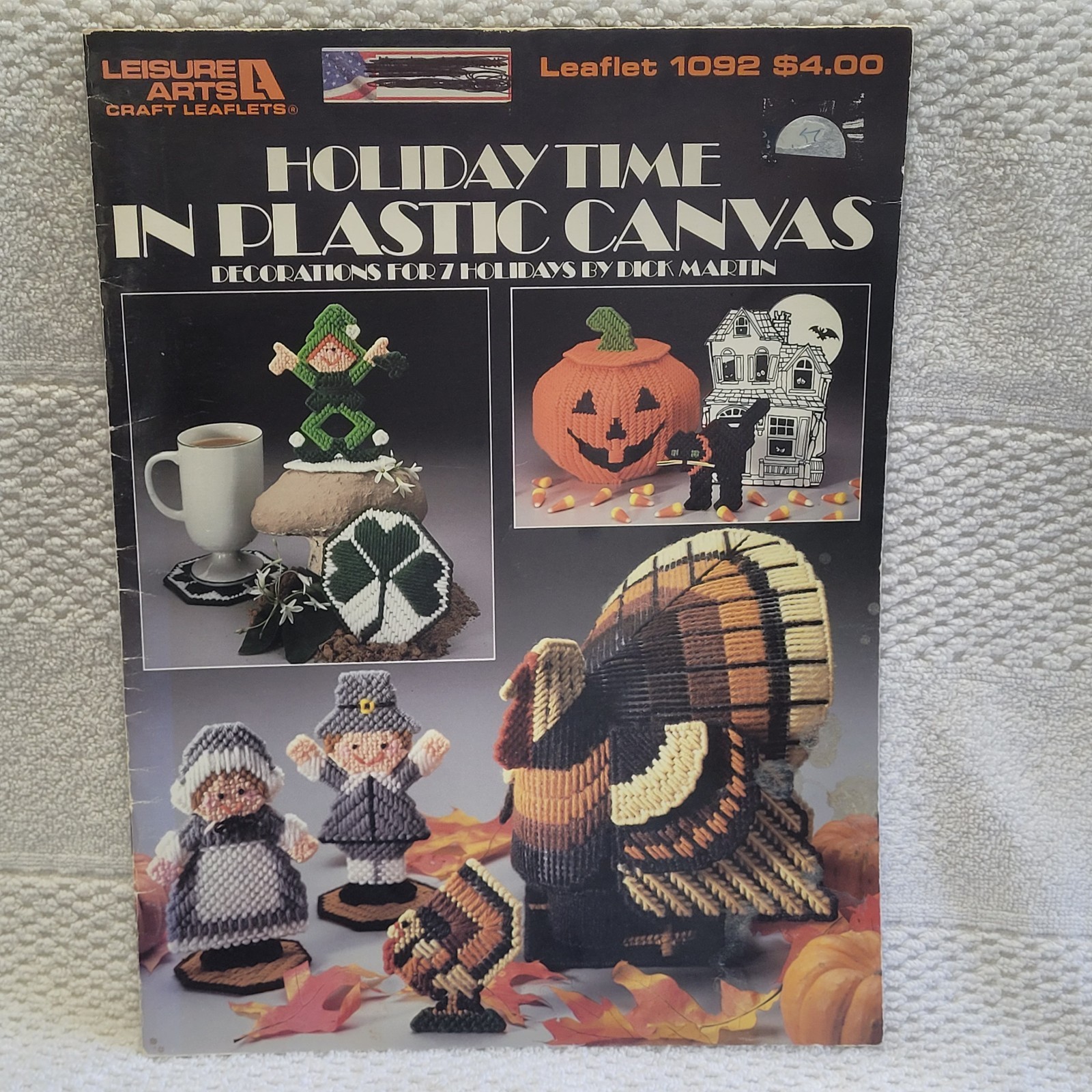 Vintage Leisure Arts Holiday Time In Plastic Canvas Leaflet 1092 Craft Patterns