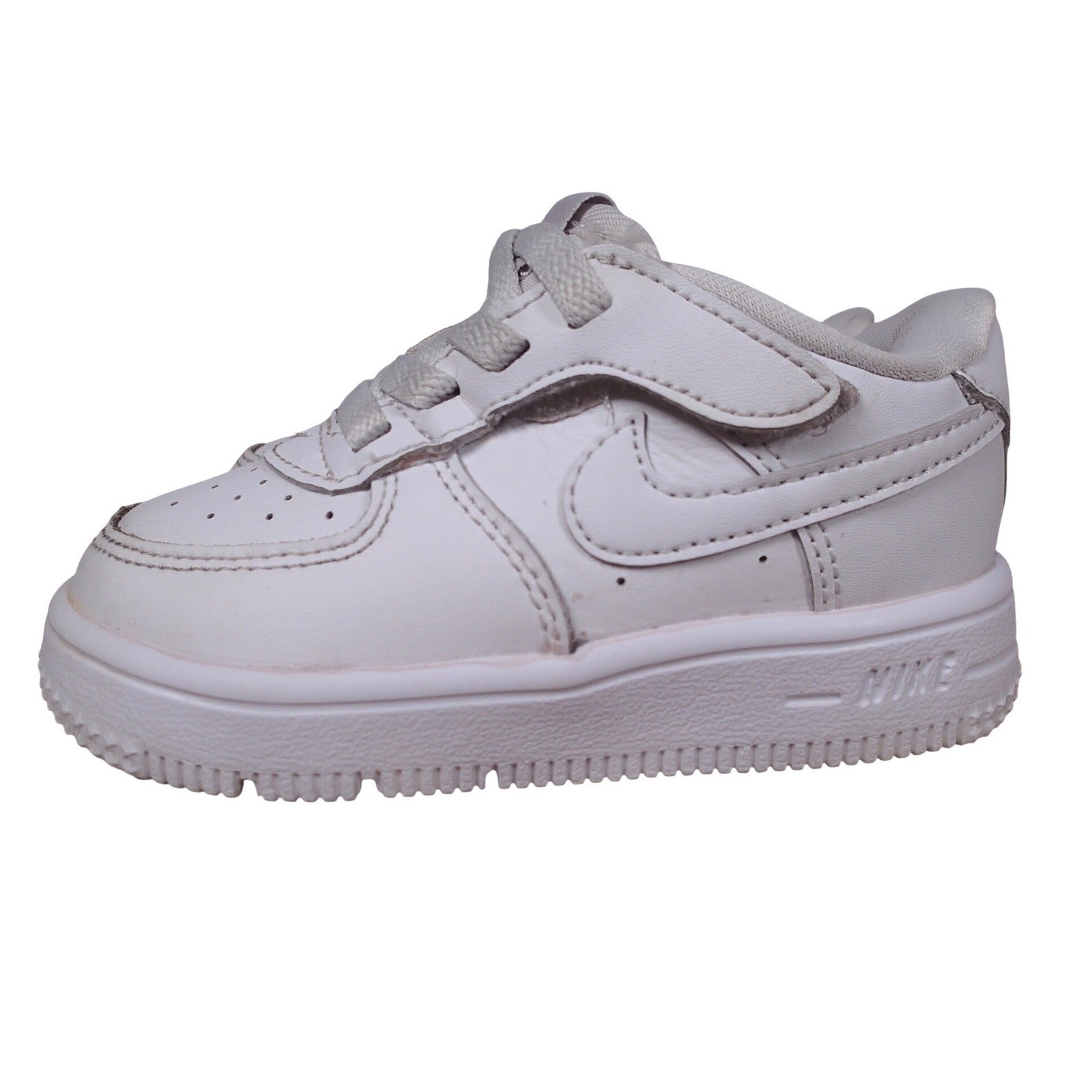 Nike Air Force 1 Low EasyOn Shoes Toddler 6C Triple White Leather FN0236-111