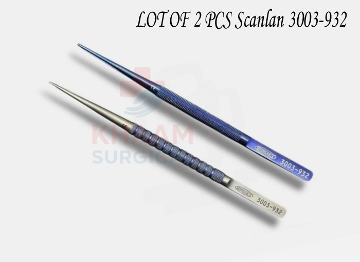Scanlan 3003-932 2 Pcs Legacy Micro Forceps,1.0mm Debakey Tip, 7 1/8"Titanium