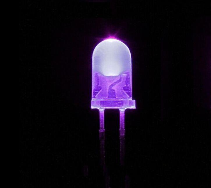 50pcs F5 5mm Round Ultra Violet LED UV Light 390-395nm Purple Lamp NEW