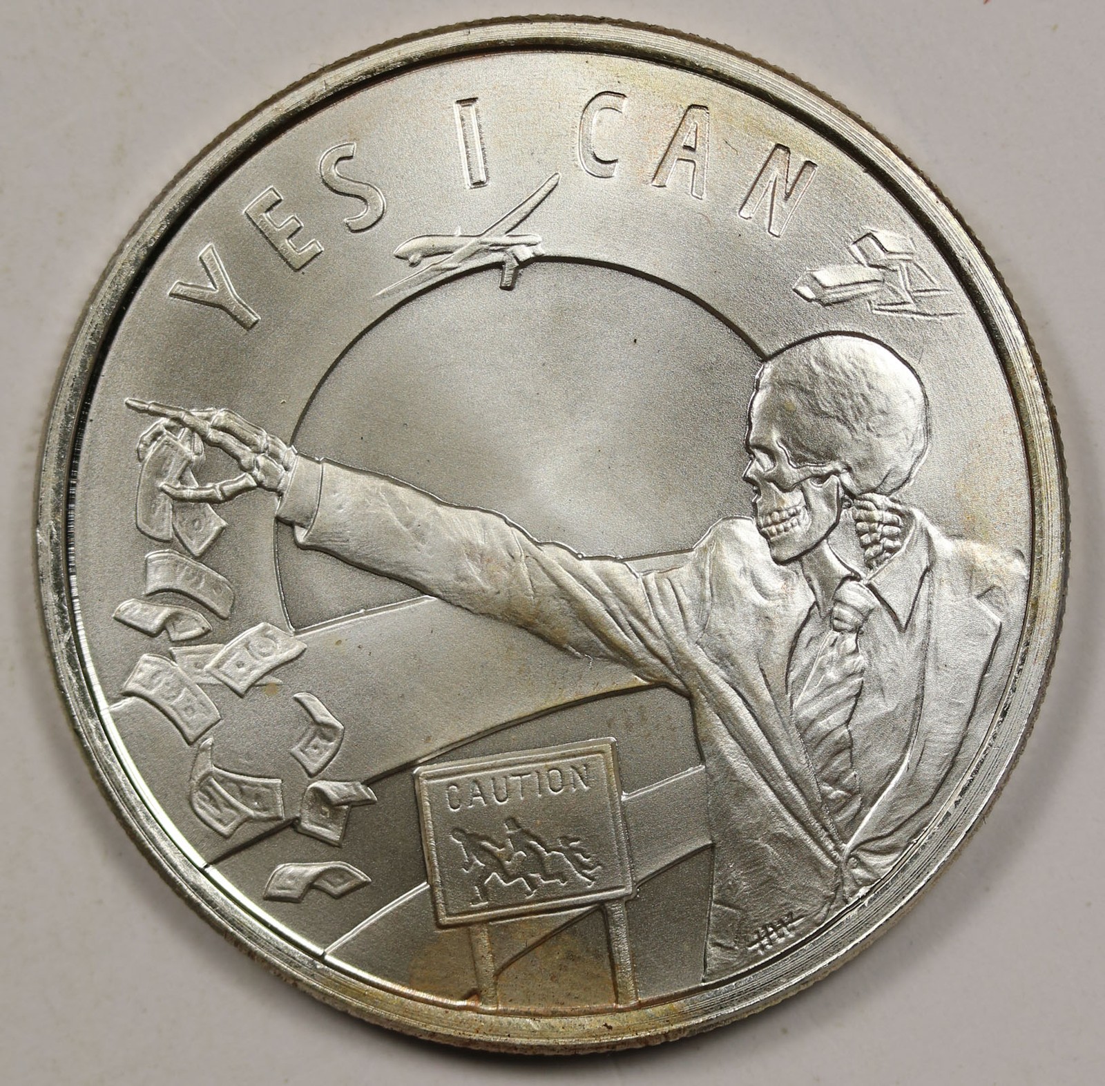 2014 Yes I Can Silver Shield .999 Fine Silver Round 1 Troy Ounce 1 oz