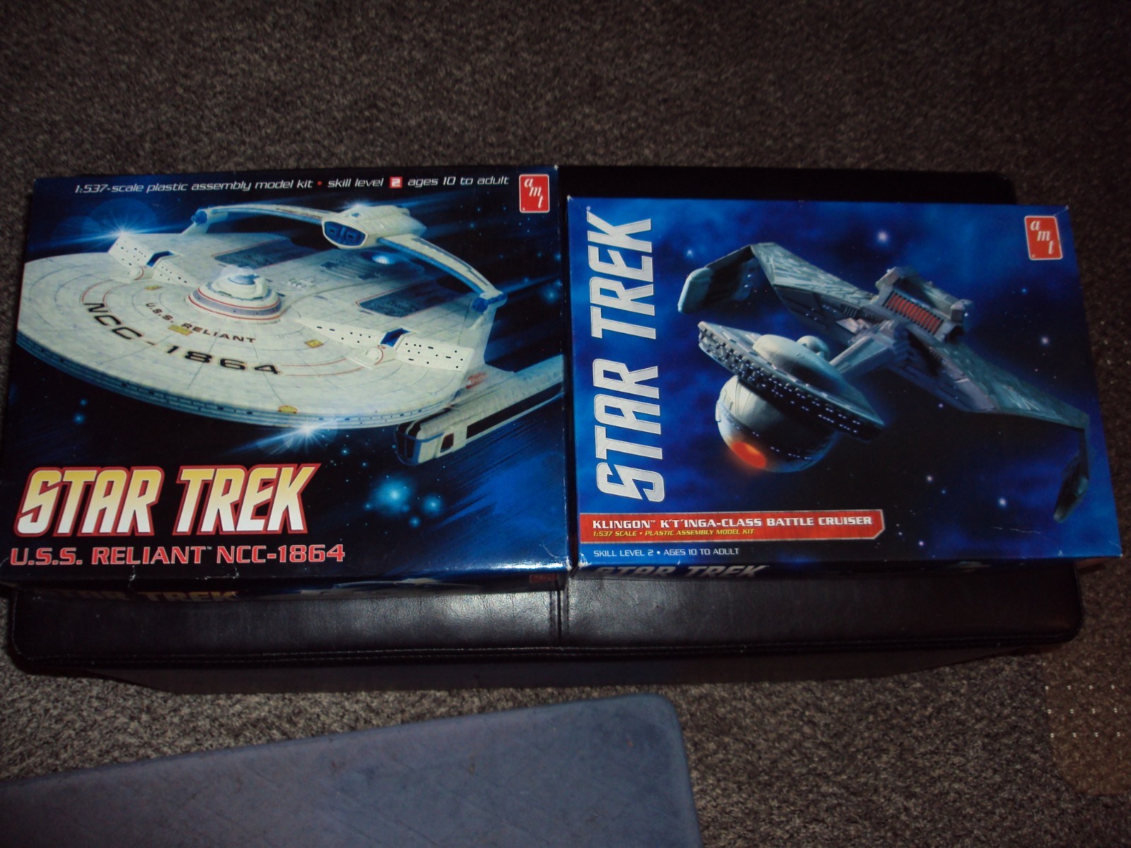 AMT 1/537 Scale Star Trek USS Reliant/ Klingon K'T'inga Combo - Open Boxes