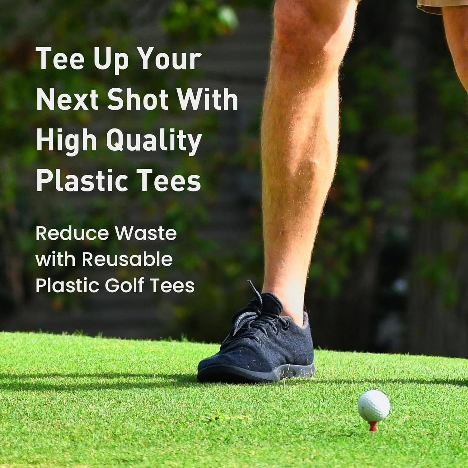Golf Tees Plastic Step Down 50 Pack (1 1/4" in Red)