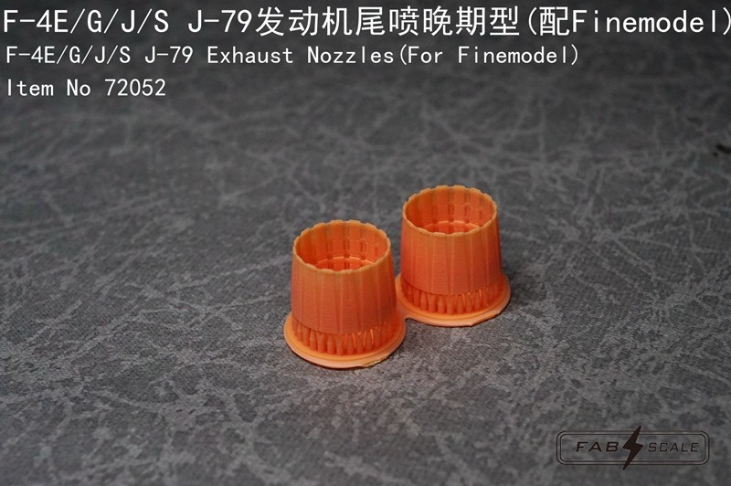 FAB FA72052 1/72 F-4E/G/J/S J-79 Exhaust Nozzles(For Finemodel Kit)