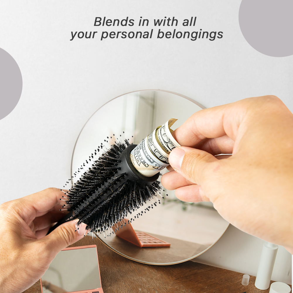 Real Hidden Inner Compartment Hair Brush Diversion Safe Stash Secret Container