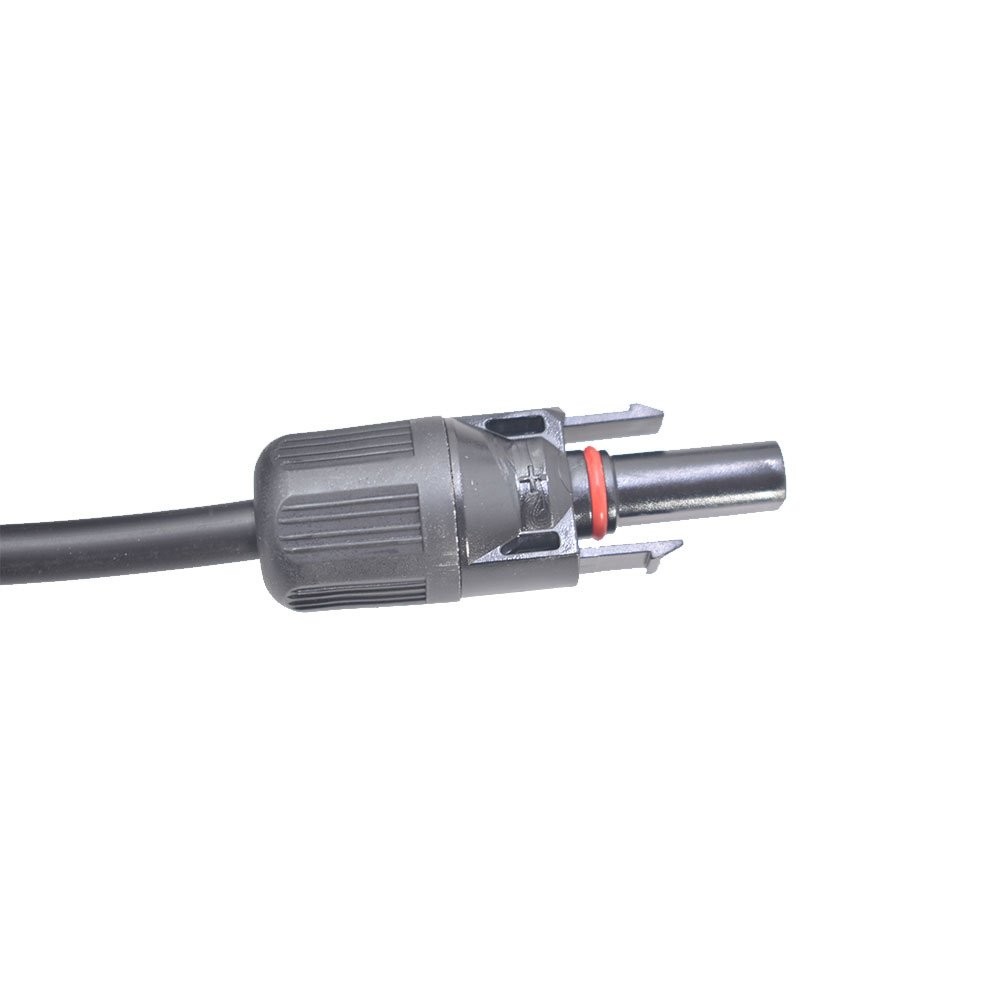 25 Feet 1 Pair 10AWG Black + Red Solar Panel Extension Cable Wire Connector