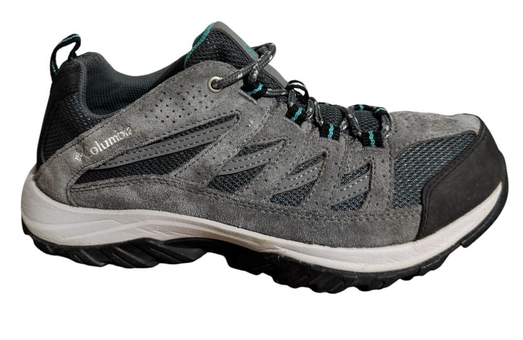 Columbia Gray and Teal Low-Cut Crestwood Waterproof Women’s Hiking shoe size 9