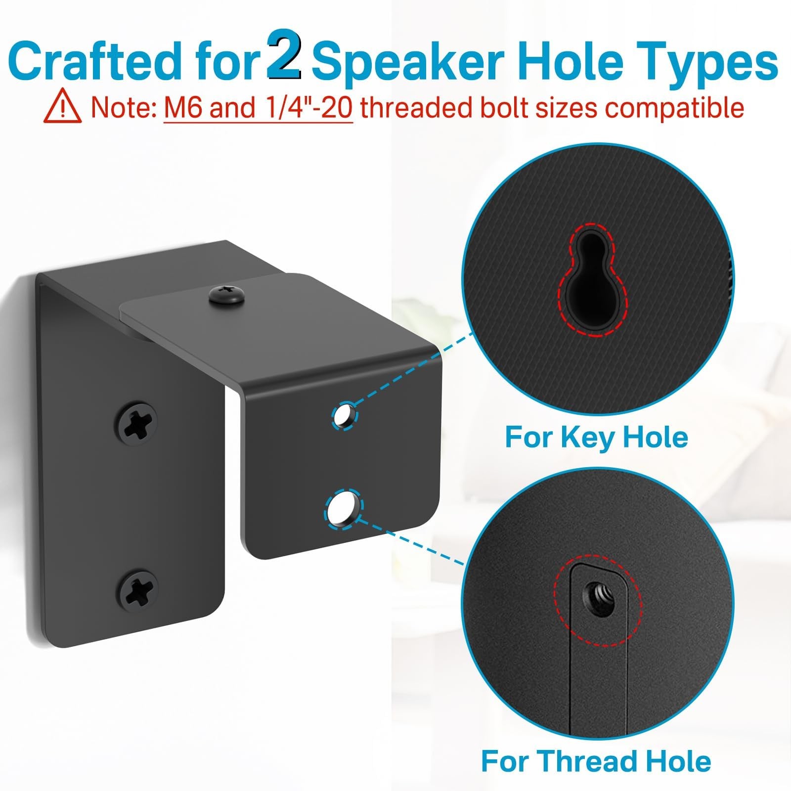Speaker Stands for Vizio Pair with Wall Mount - Black
