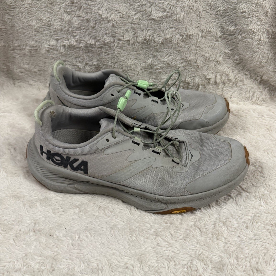 Hoka Transport Men's Gray Mesh Running Shoes US 9.5 Breathable Low Top