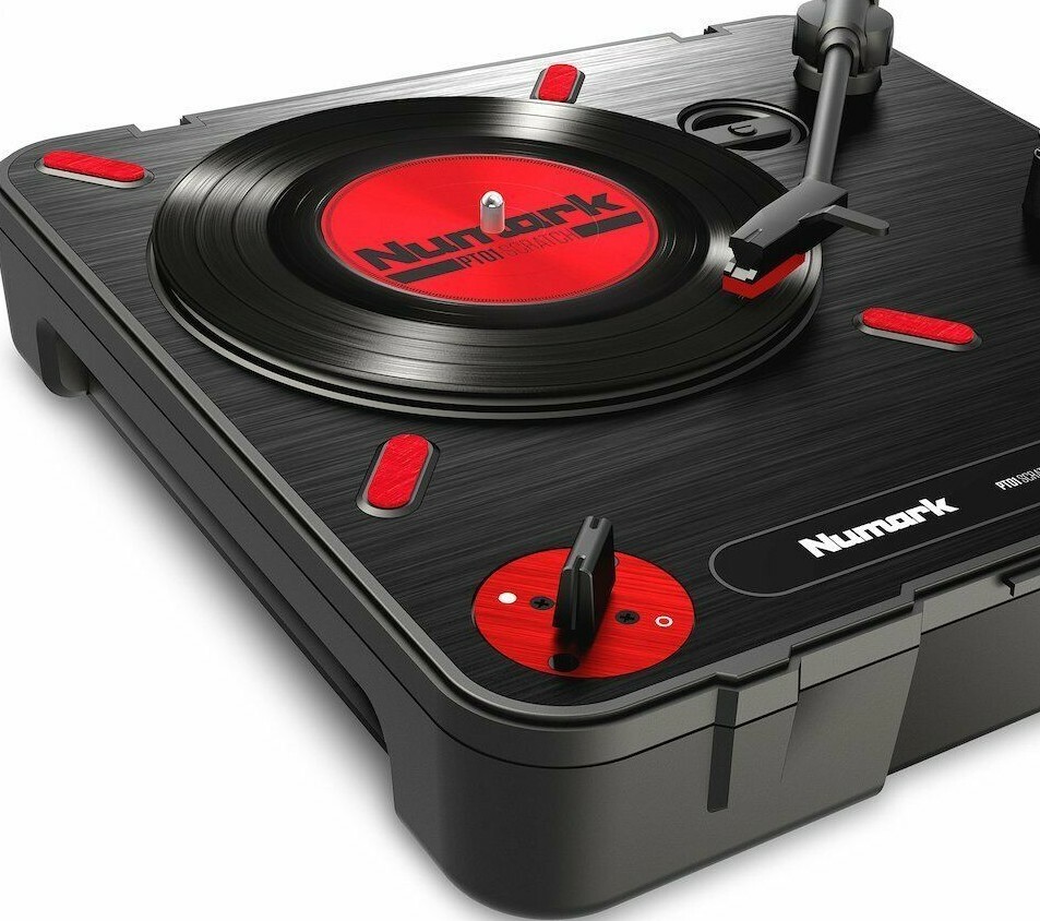 Numark - PT01 Scratch - Portable Turntable with Built-In DJ Scratch and Speakers