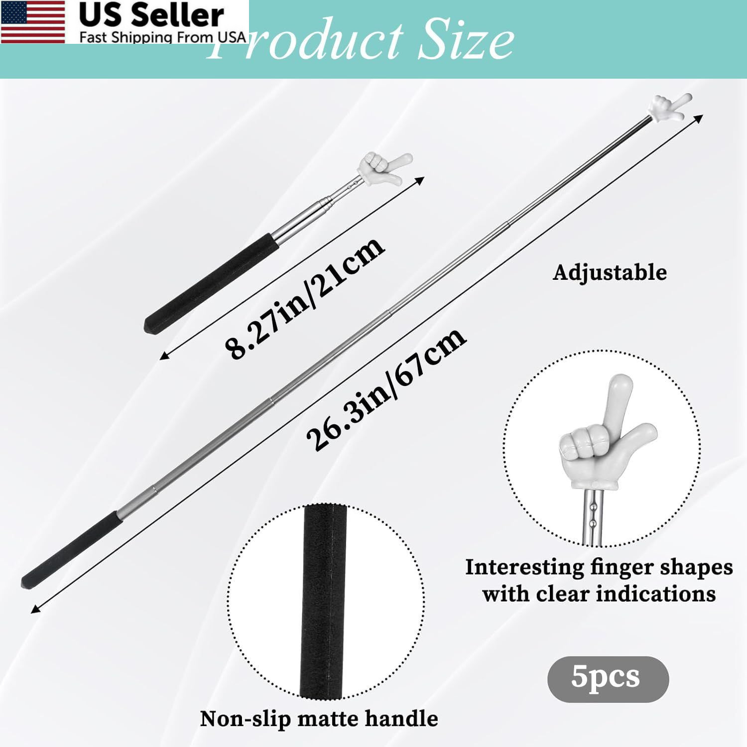 Kamwuld 5Pcs Pointer Finger Stick – 5PC, Single Multicolor