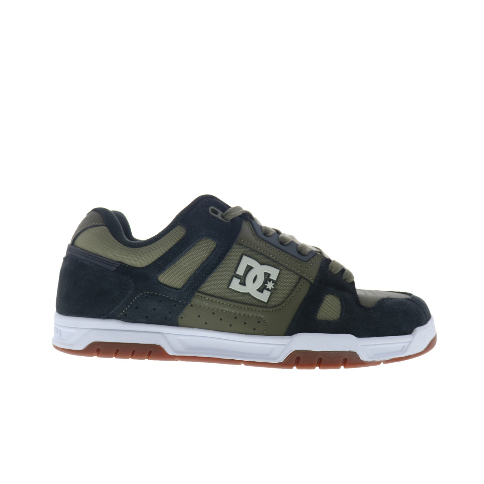 DC Stag 320188-ARO Mens Green Suede Lace Up Skate Inspired Sneakers Shoes