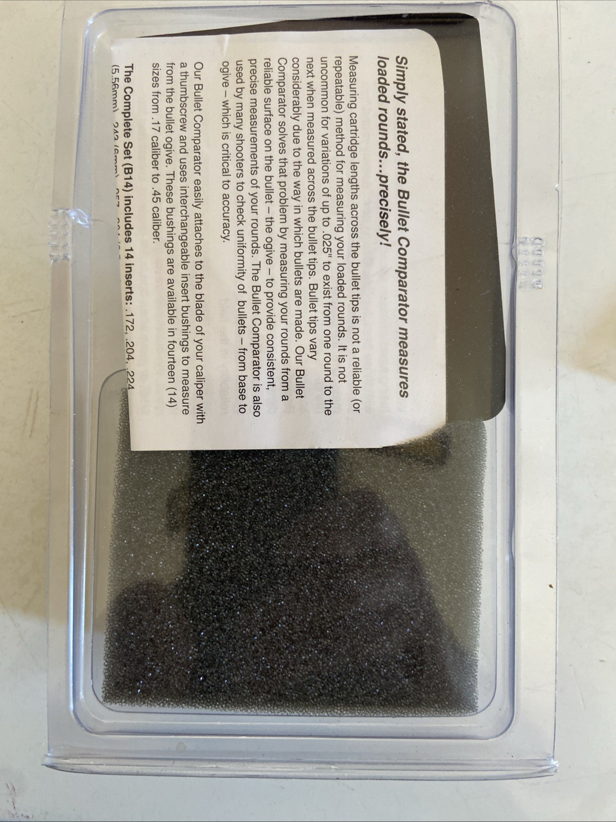 Hornady B14 Lock-N-Load Bullet Comparator & Complete Insert Set (14 Inserts)