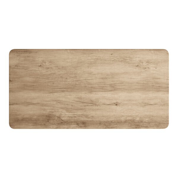 30" x 60" Rectangular Restaurant Table Top with Gray Wood Laminate Top Finish