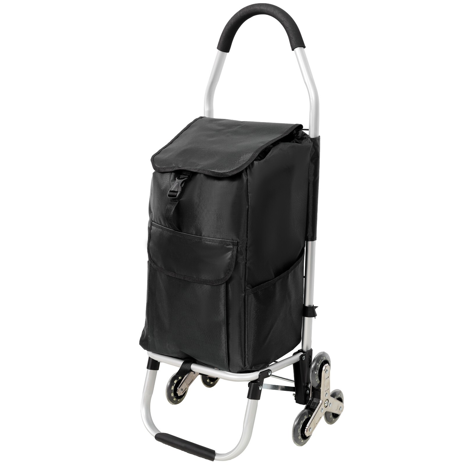 Shopping Stair Trolley w/Wheels,Trolley Black Foldable Shopping Cart,Removable