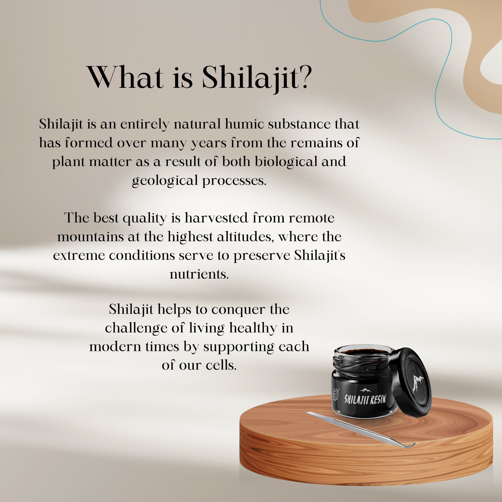 Shilajit Standard Resin with Measuring Spoon - 3rd Party Lab Tested