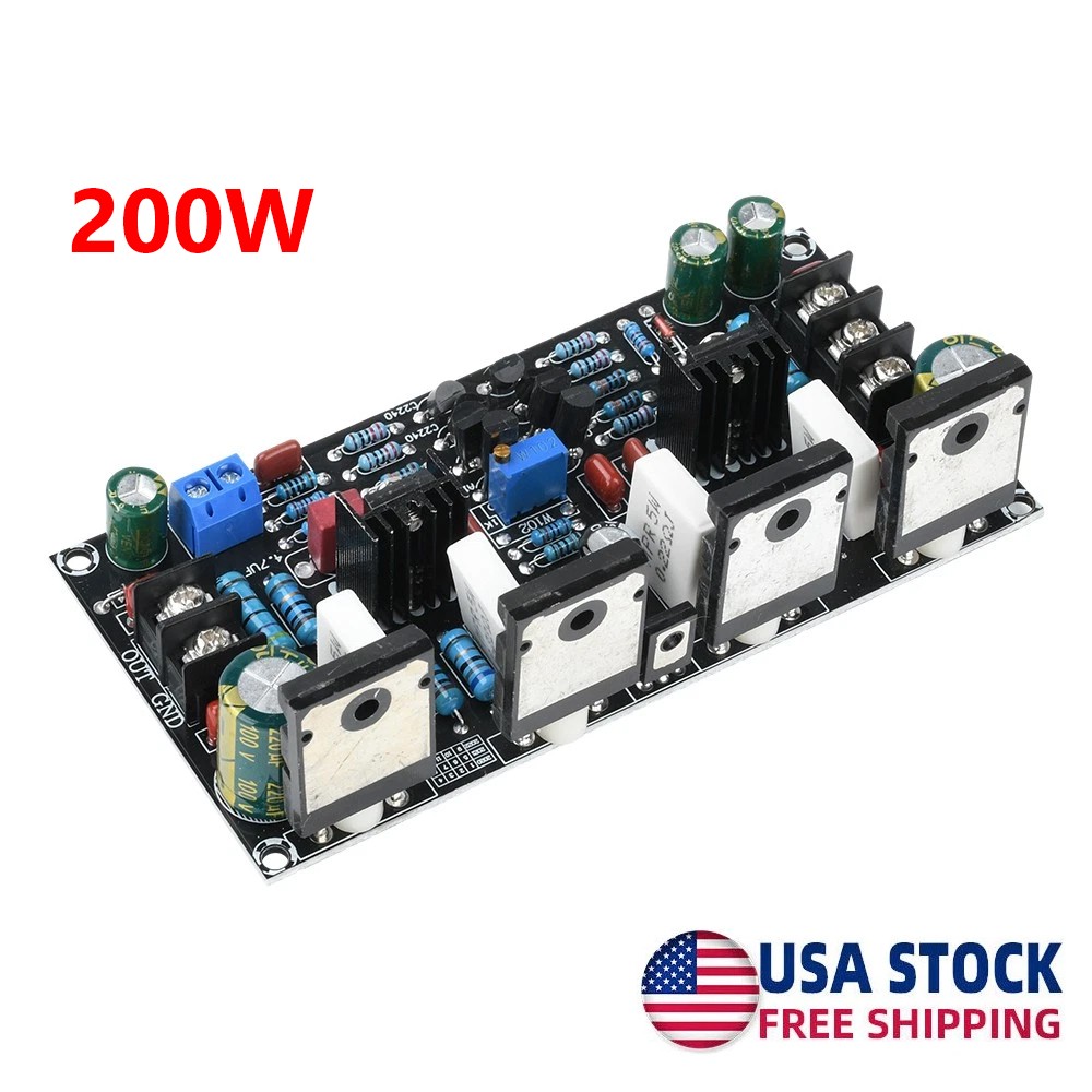 DC 20-90V 200W  Mono Power Amplifier 1943+5200 HIFI Audio Amplifier Board