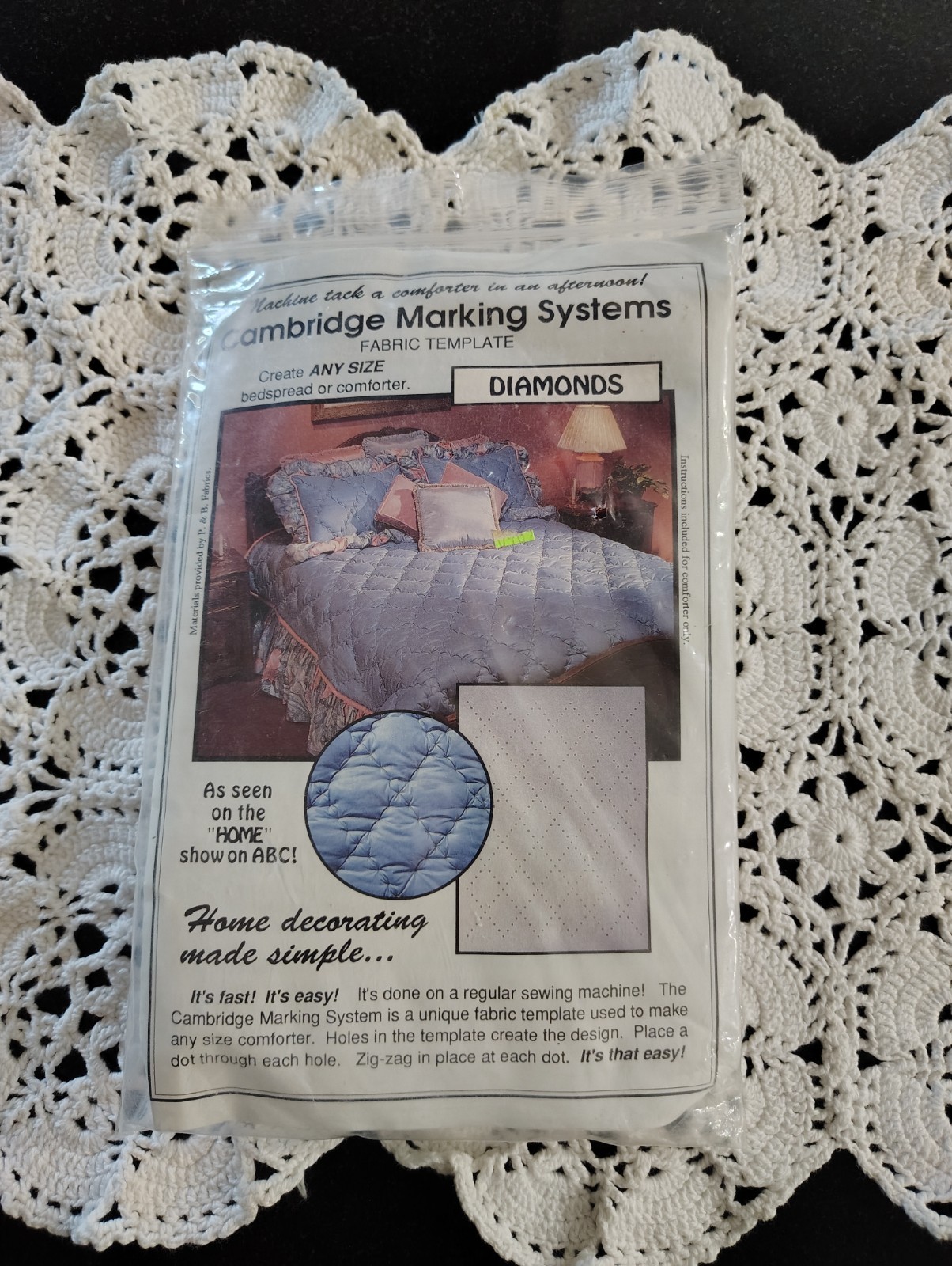 Cambridge Marking Systems - Fabric Template (Diamonds) - New