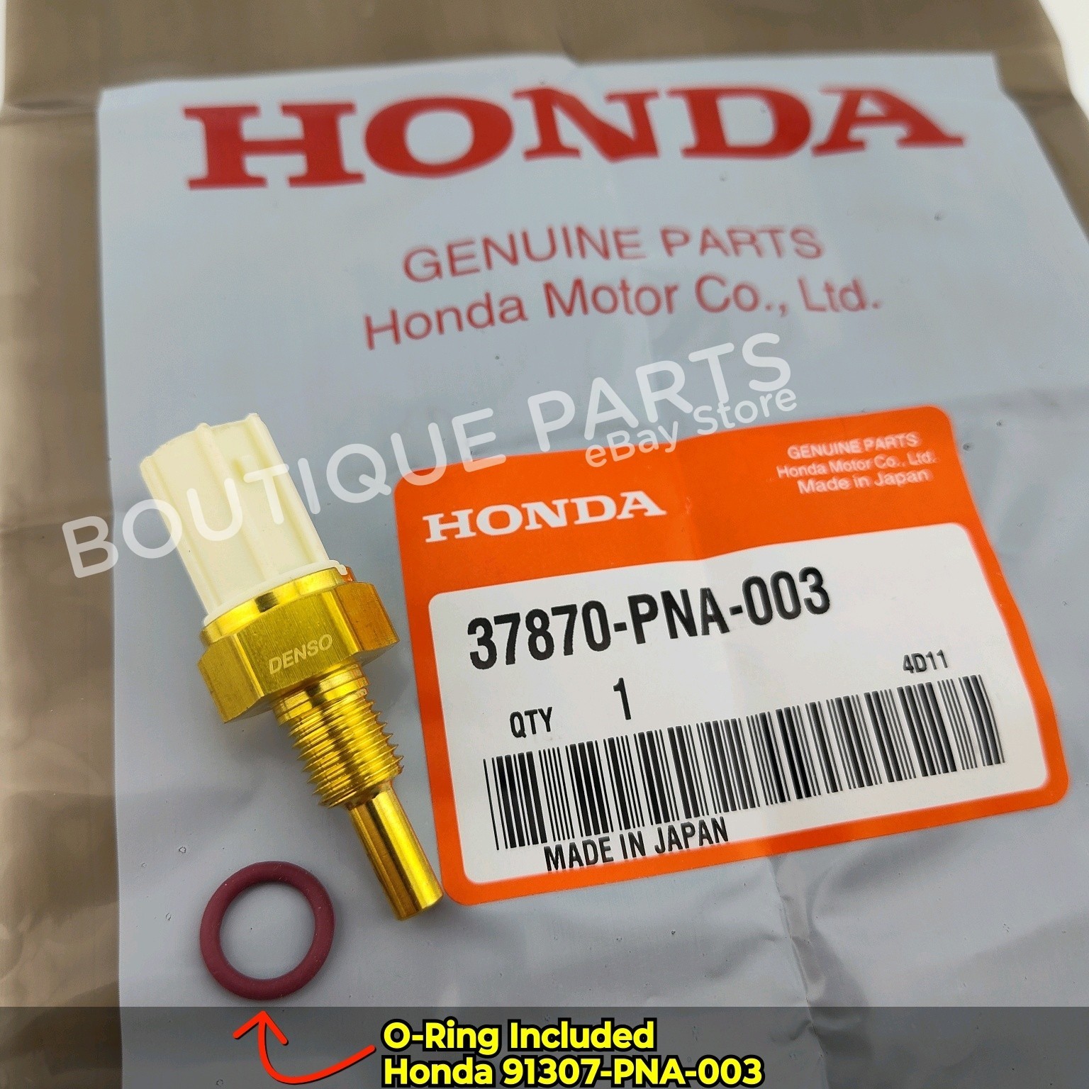 OEM Genuine for Honda Coolant Temperature Sensor Water DENSO 37870-PNA-003 Water