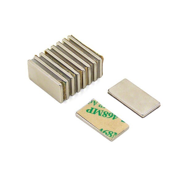 10x Self-Adhesive Pair Neodymium Block Magnets - 20mm x 10mm x 1mm | Sold  Pairs