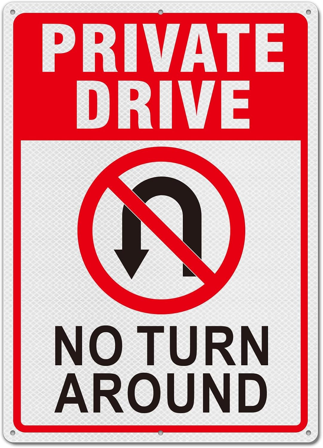 Driveway Signs, (1 Pack) 10'' X 14'' Driveway No Trespassing Signs, Rustproof He