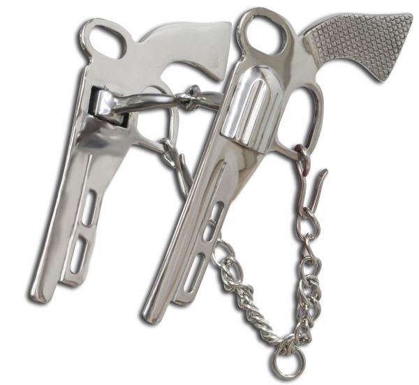 Showman 5" Stainless Steel Snaffle Bit with Pistol Cheeks! FREE SHIPPING!