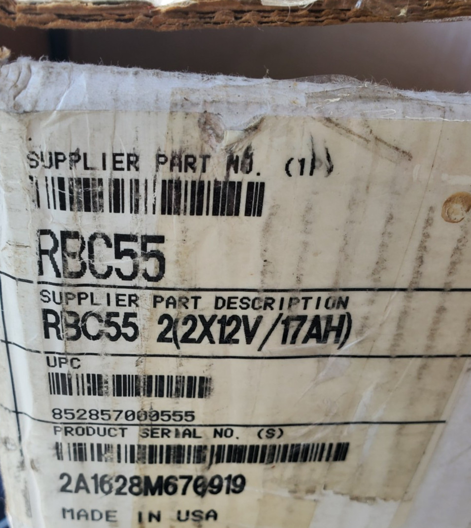 Set Of Two (2) ABC UPS Replacement Battery RBC 55 - Lead Acid - Maintenance-free