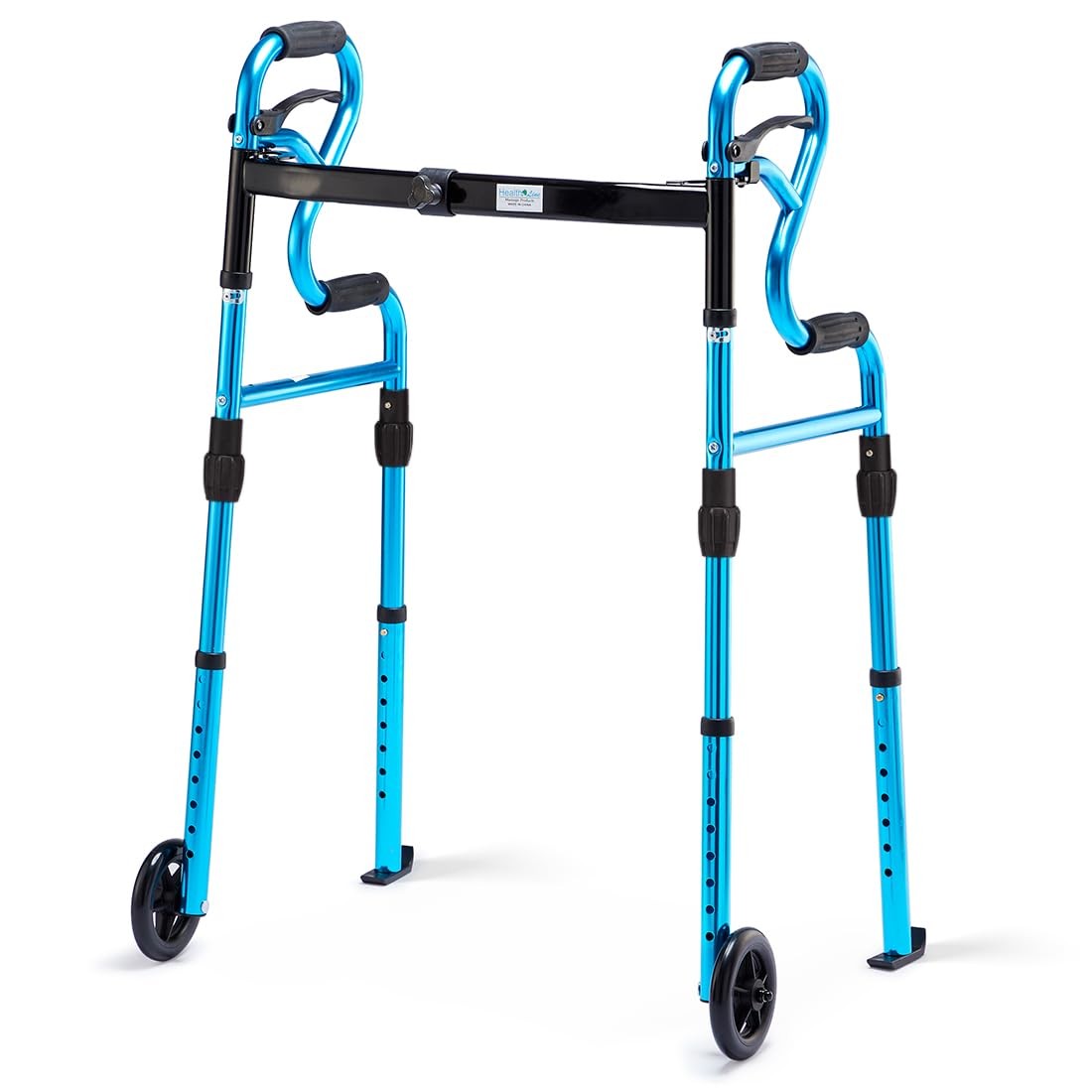 3 in 1 Folding Walker with 5” Front Wheels by Width Adjustable Compact Stand