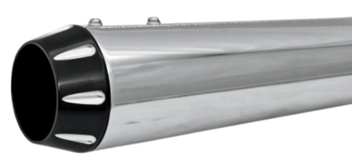 Bassani Manufacturing - BELMR - Black Powder-Coated End Cap with Contrasting...
