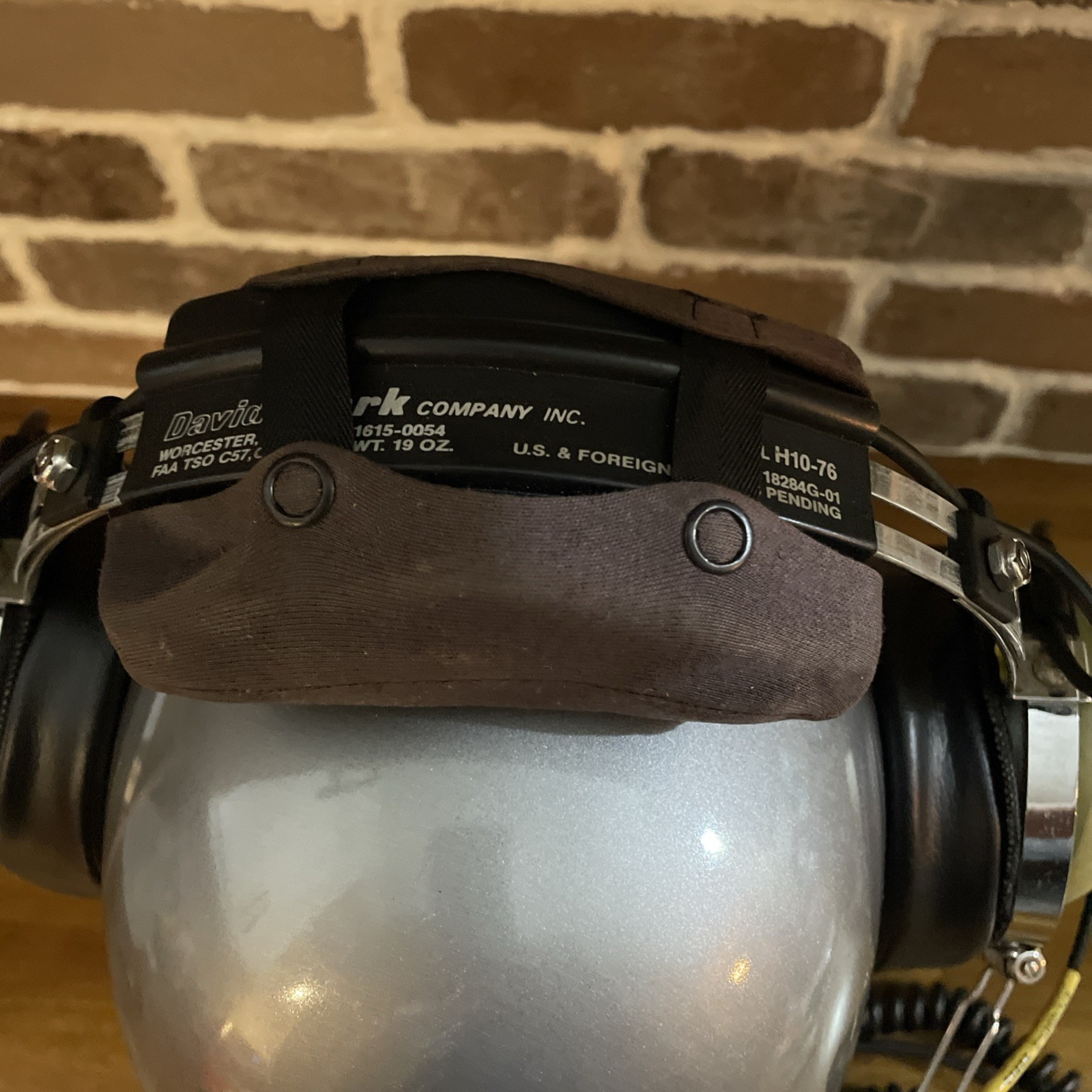 David Clark Brand Model H10-76 Pilot Headset Headphones w/Microphone untested