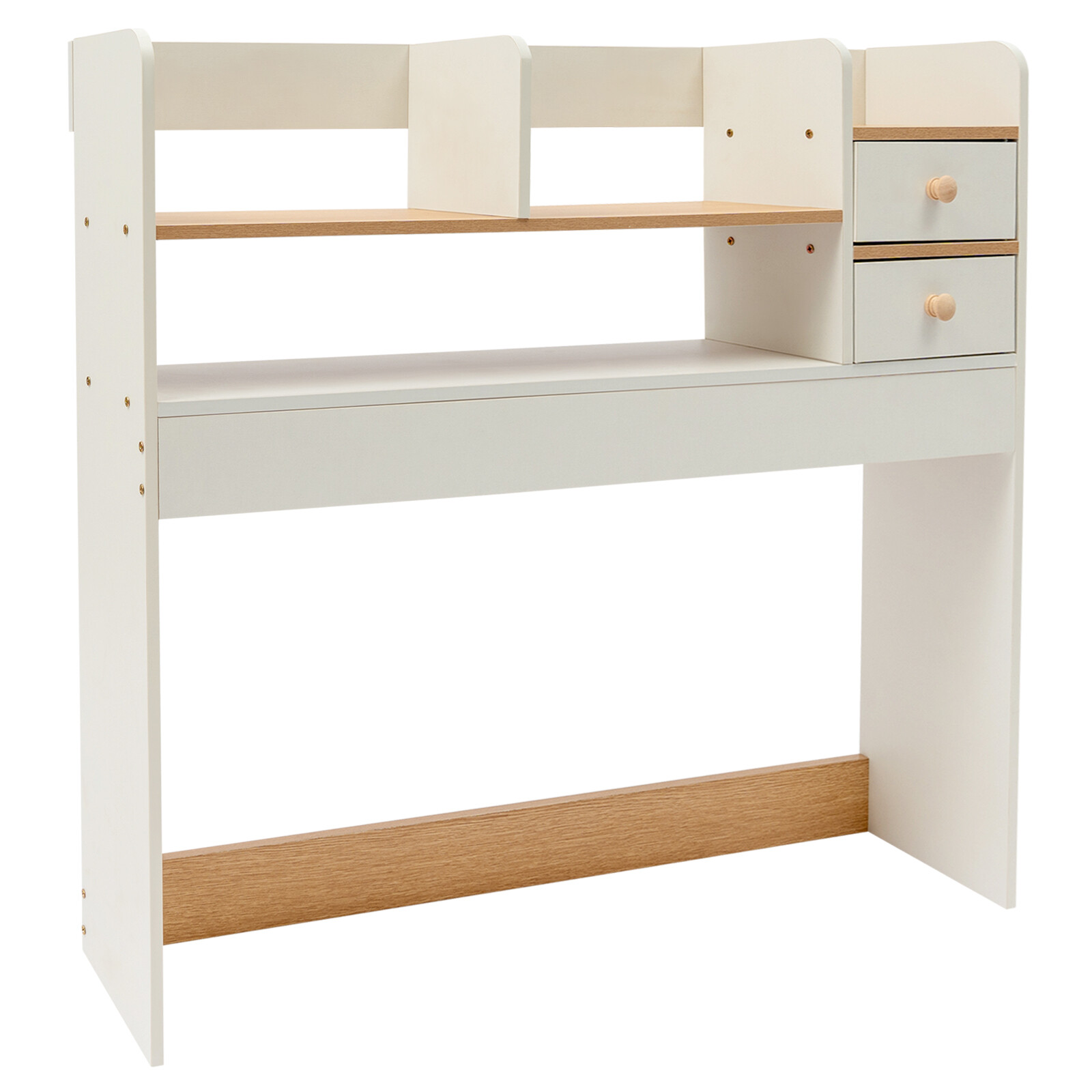 2 Tiers Desktop Bookshelf Office Dorm Desk Organiser Storage Shelf Display Rack