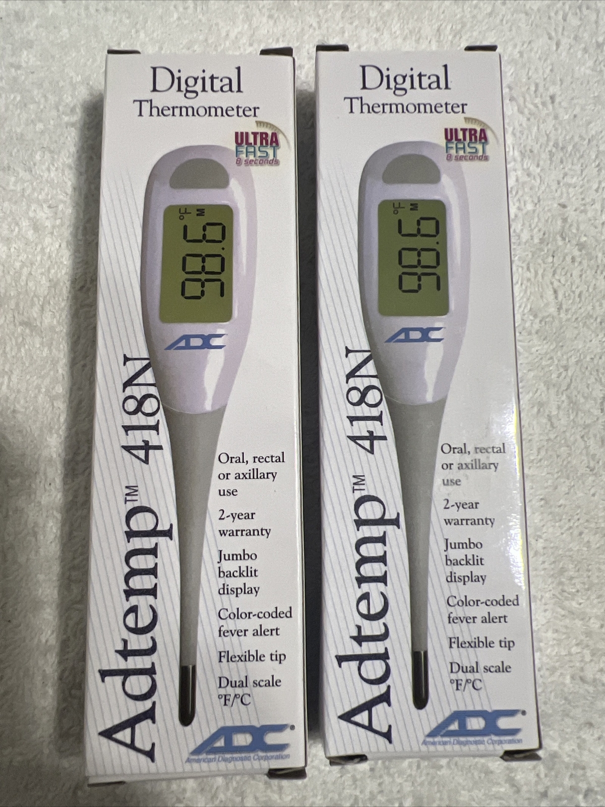 Digital Thermometer Termometro Digital Adtemp 418N Ultra Fast  New 2pc