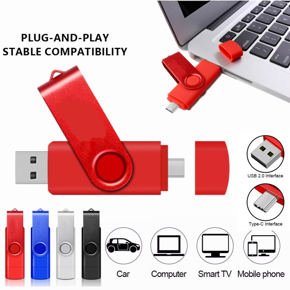 USB2.0 TypeC USBC OTG Flash Drives Memory Sticks U Disk Micro USB For Laptop PC