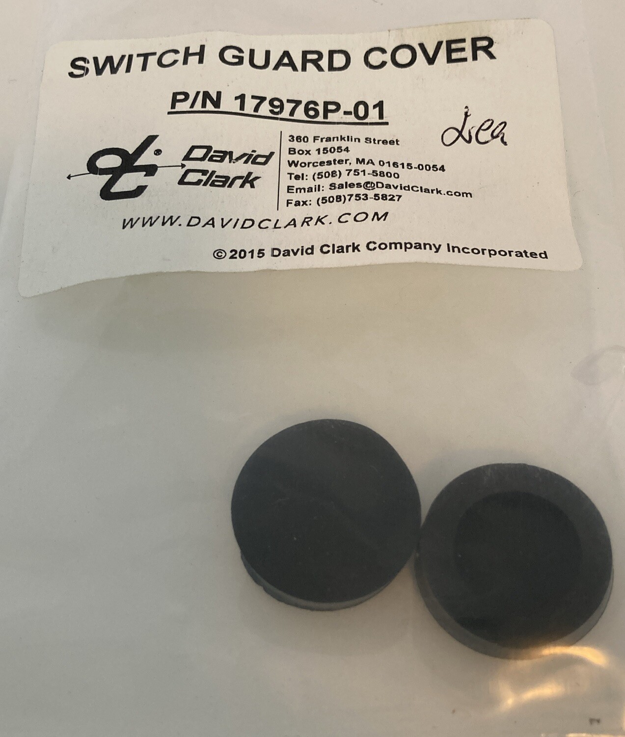 DAVID CLARK Switch Guard Cover Part Number 17976P-01 Lot of 2