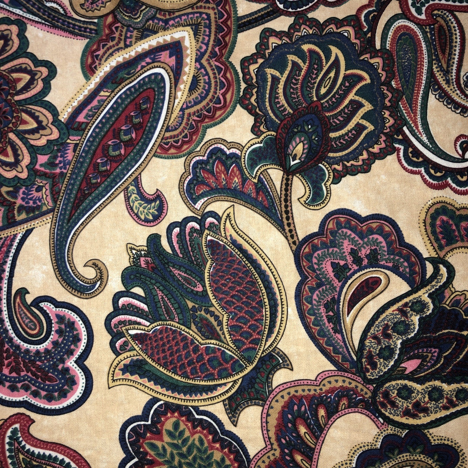 Paisley Cotton Twin Flat Sheet Sham & Pillowcase - Portugal Made