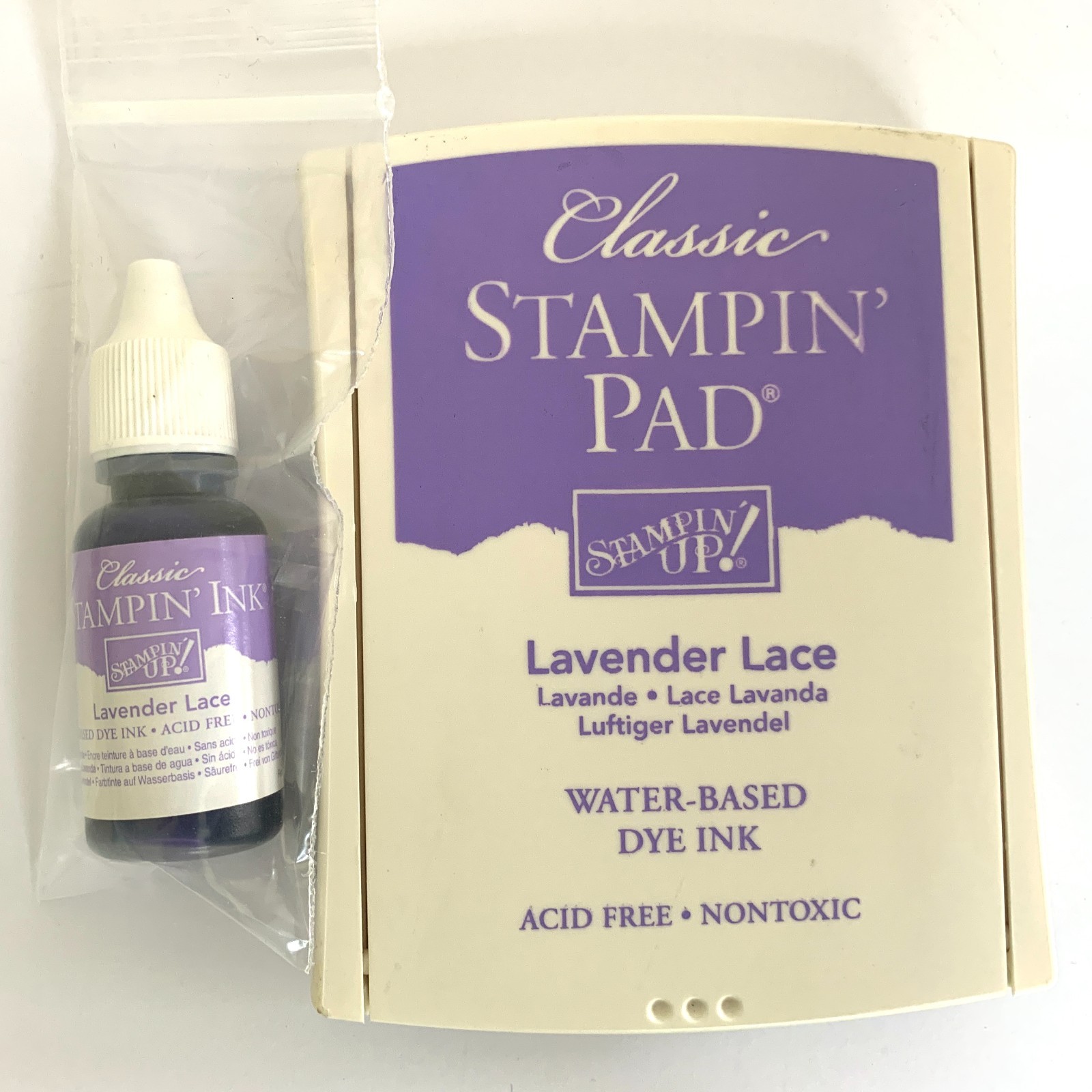 Retired Stampin' Up! Classic Stampin' Ink Pad & Reinker LAVENDER LACE