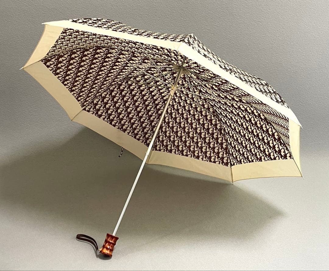 Christian Dior Trotter Monogram Folding Umbrella Authentic