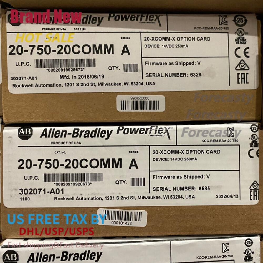 New AB 20-750-20COMM PowerFlex Inverter Communication Card US Free Tax